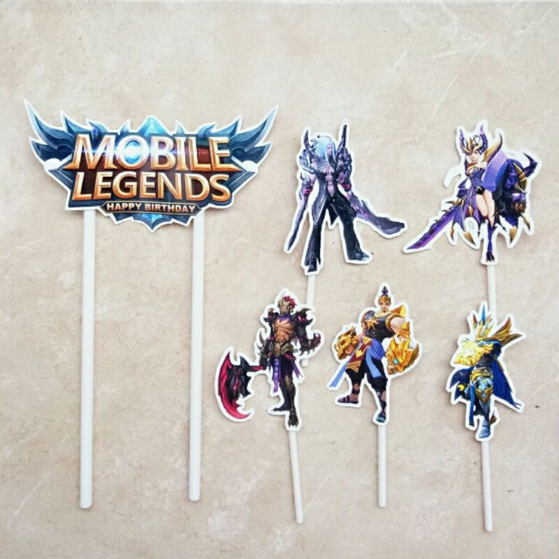 Topper cake topper happy birthday cake topper mobile legend legends ...