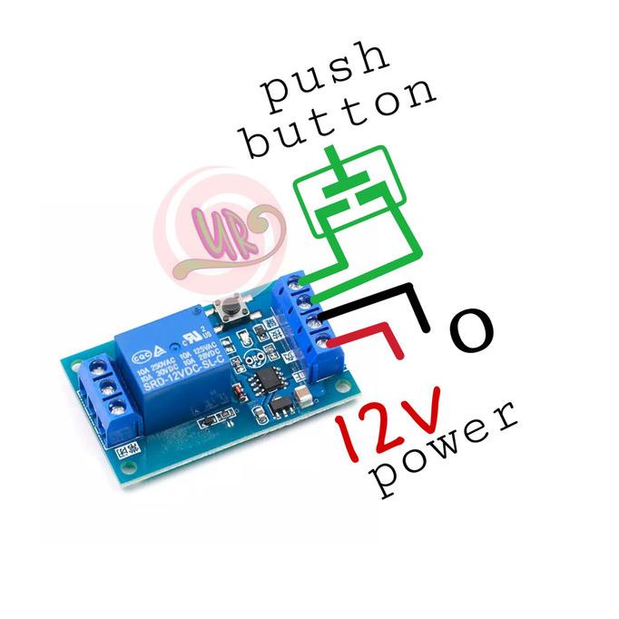 [] Latching flip flop 12v on off relay With One push button Shopee