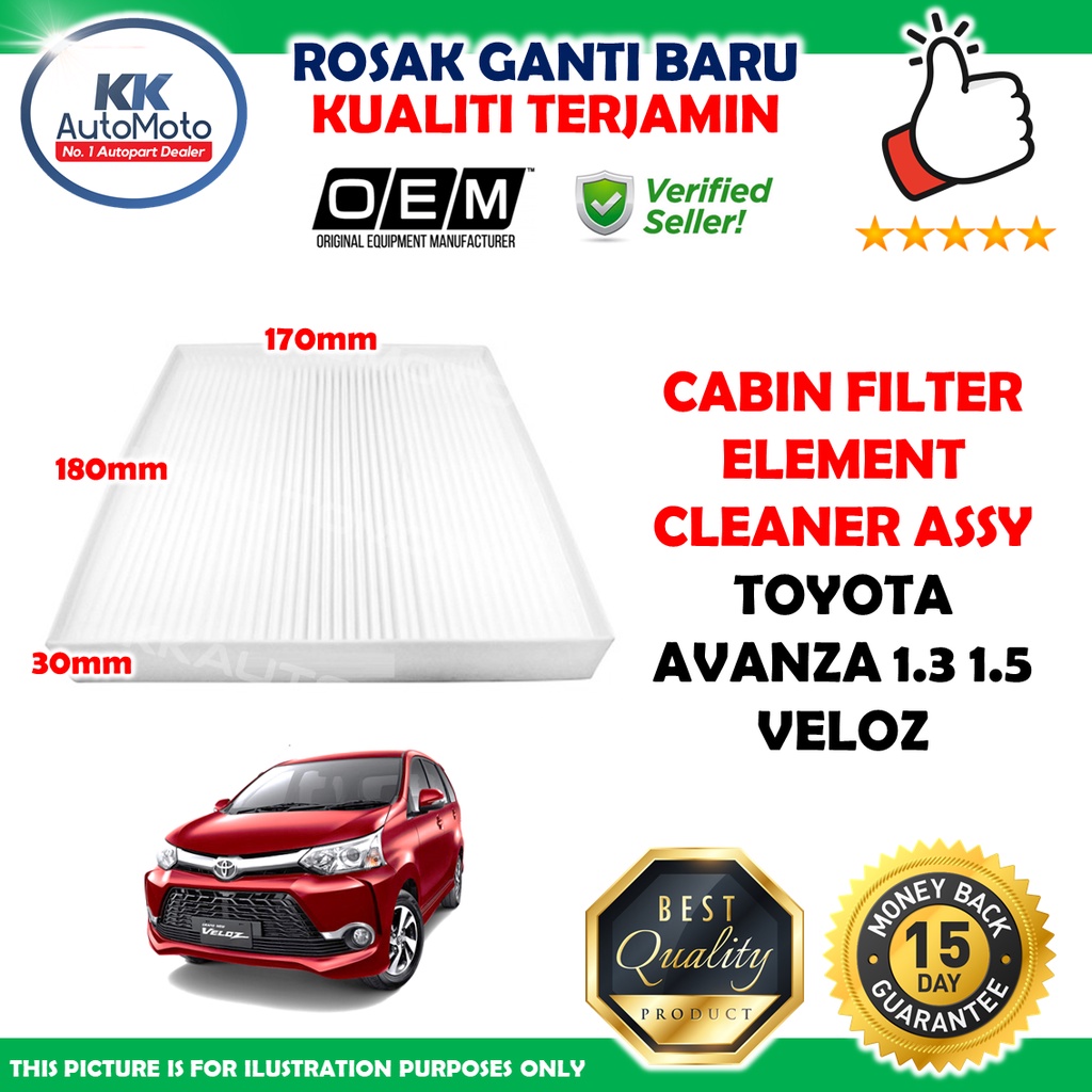 Toyota Avanza 1.3 1.5 F601 F602 F651 F652 Veloz - OEM Cabin Filter ...