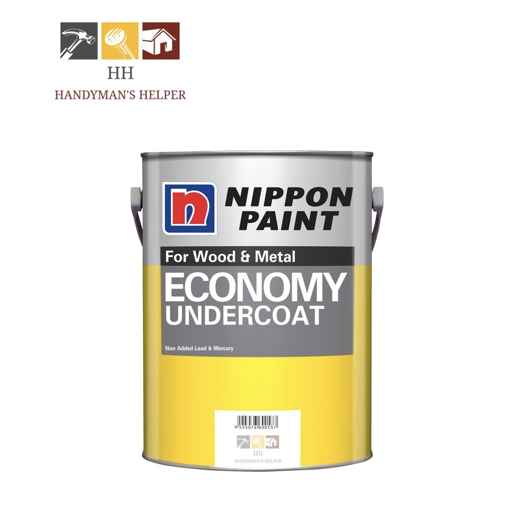 5L NIPPON PAINT ECONOMY UNDERCOAT CAT UNDERCOAT UNTUK BESI KAYU
