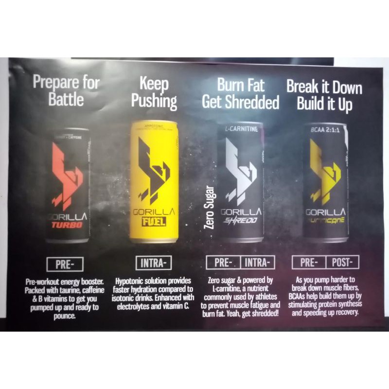 GORILLA ENERGY DRINK (TURBO/FUEL/RELOAD) Shopee Malaysia