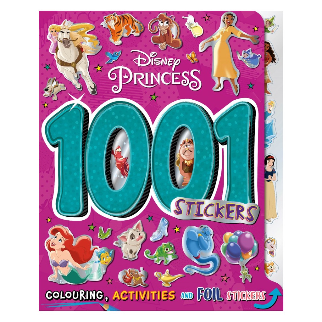 Disney Princess 1001 Stickers Book With Activities Colouring & Foil