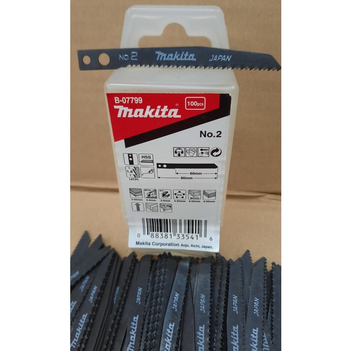 MAKITA 61mm 24tpi JIGSAW BLADE B07783/ 60mm 14TPI JIGSAW BLADE No2