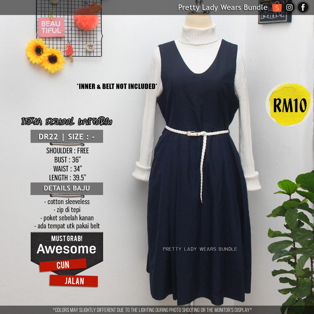 Sleeveless Dress/Blouse (Baju Bundle Available Stock) Shopee Malaysia