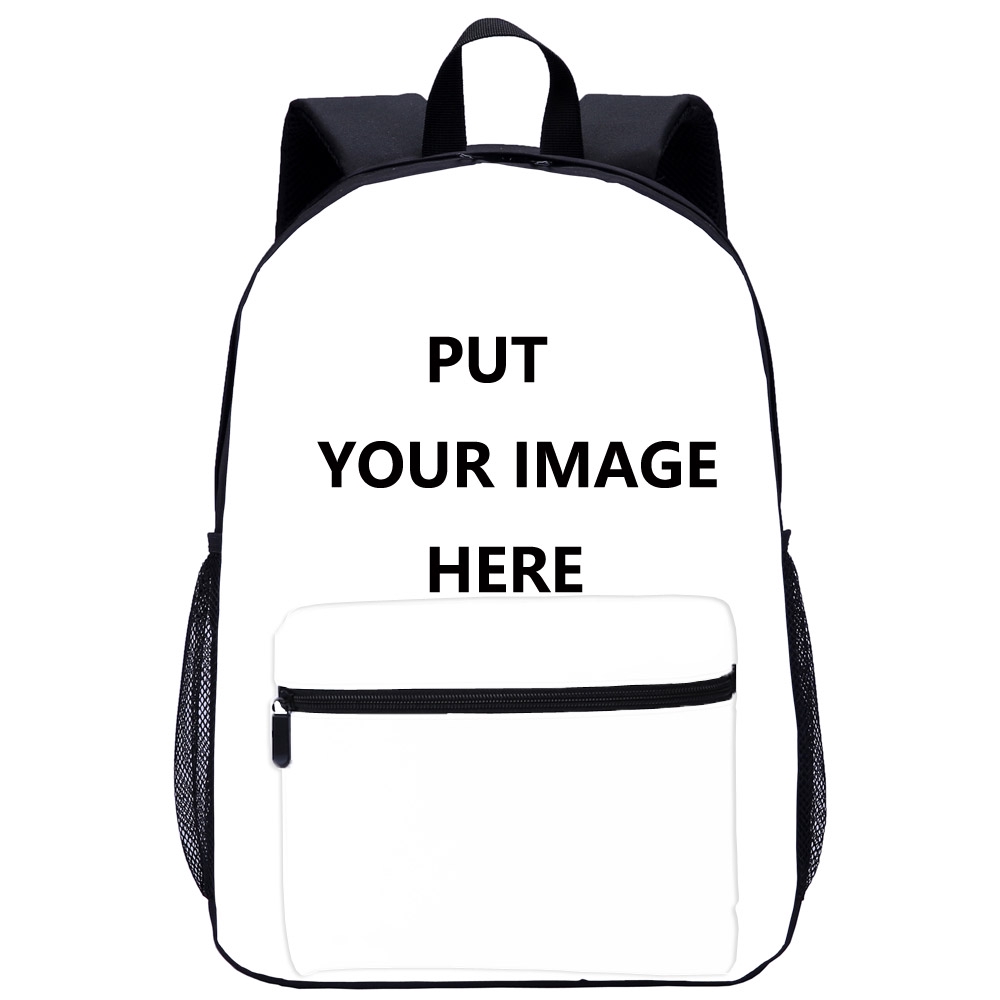 Design Your Own Photo Image 17 inch School Backpack With Front Pocket ...