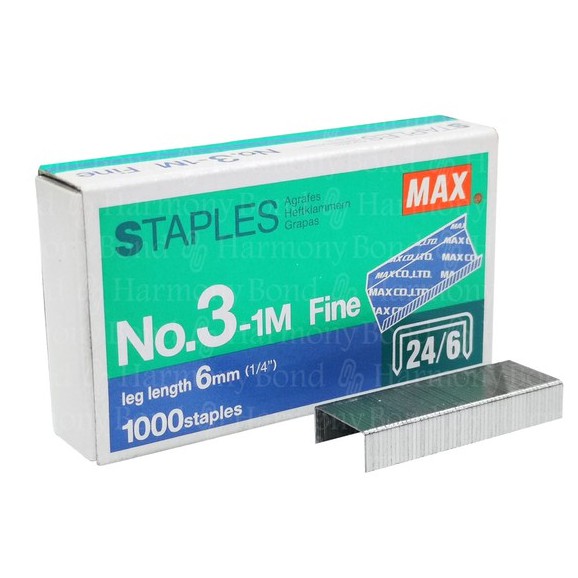 MAX Staples NO.31M Fine (MS901112) / Bullet / Dawai Kokot / Ubat