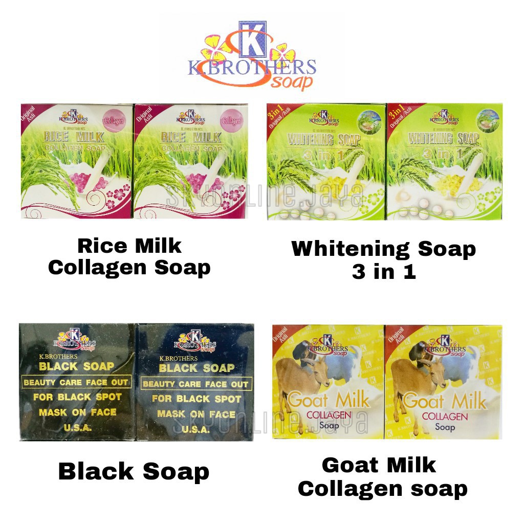 K BROTHER SOAP (BLACK 50G/ /GOAT MILK COLLAGEN/WHITENING 3IN1 60G) Shopee Malaysia