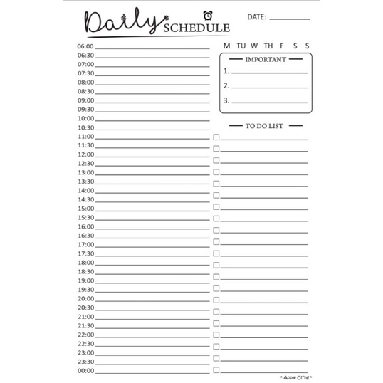 A5/A6 DAILY SCHEDULE 6 RING PLANNER INSERT REFILL | Shopee Malaysia