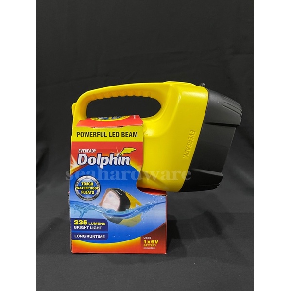 Eveready Dolphin Torch Light (Waterproof Floats) + Free 1 Battery