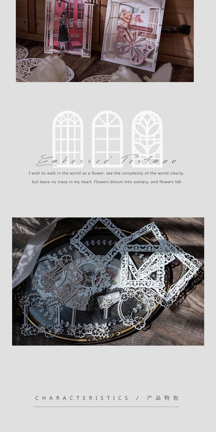 Journamm 20pcs/pack Ins Style Openwork Paper Materials Paper Collage ...