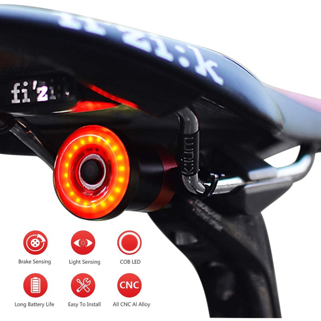 Meroca LED Bicycle Rear Light Smart USB Rechargeable Cycling Bike Tail Light Auto SS 60 Shopee Malaysia
