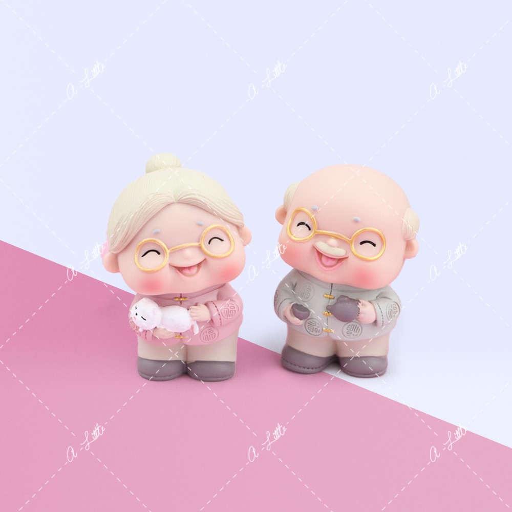 Cute Granny Grandpa Grandmother Grandfather Cake Topper Birthday Party ...