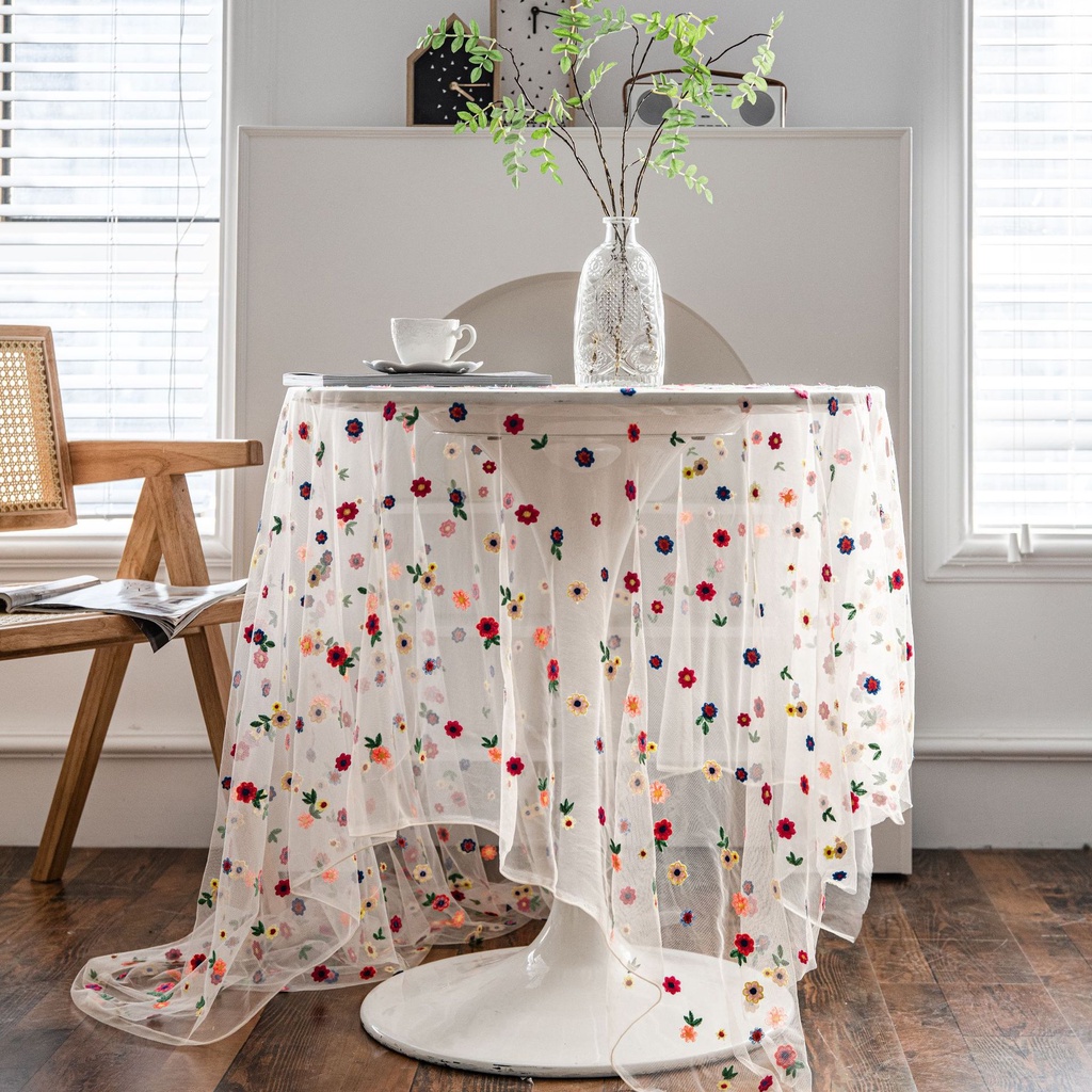 Tablecloth Colorful Embroidered Table Cloth Home Decoration Background ...