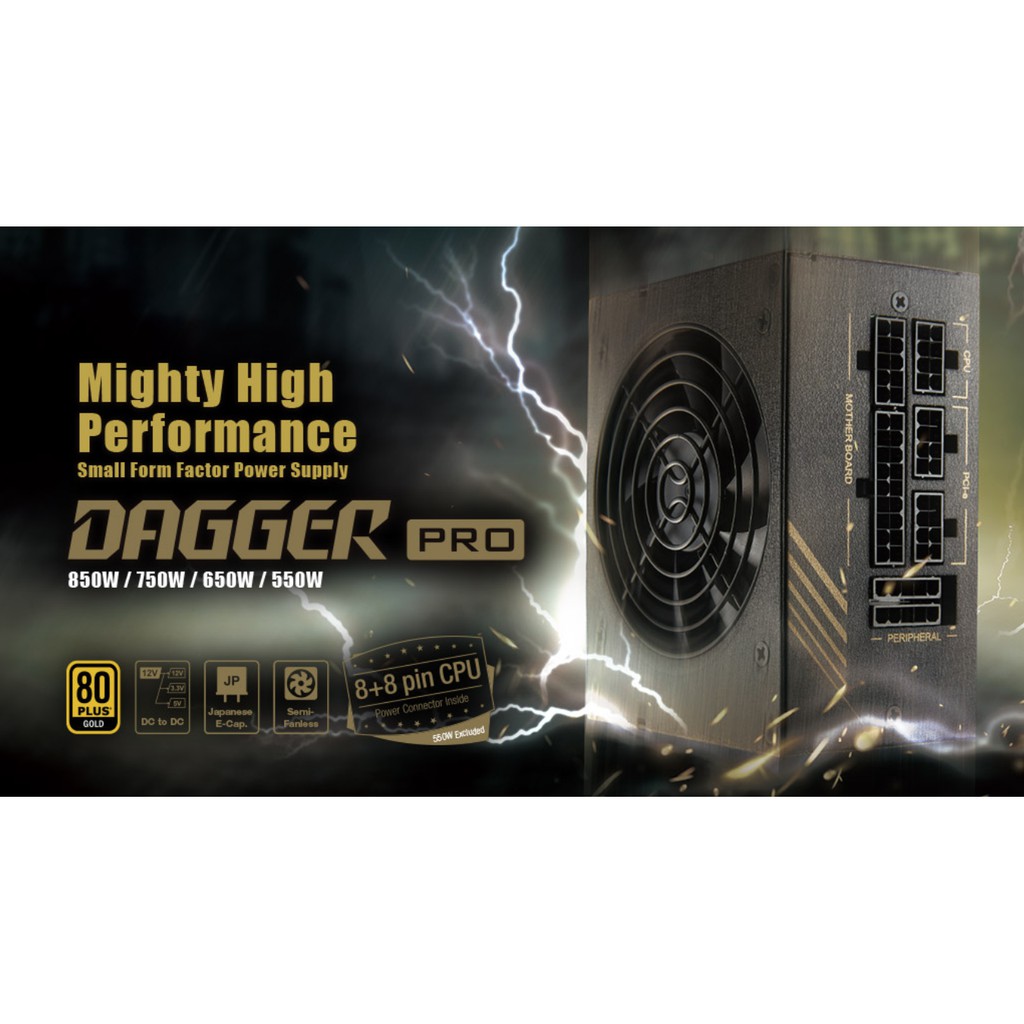 FSP Dagger PRO 80+ Gold Fully Modular SFX Power Supply # [650W