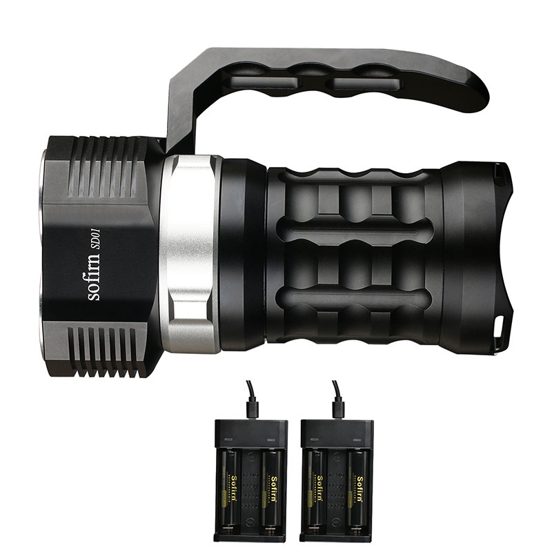 Lampe De Plongée Sofirn SD01 Pro – 10000 Lumens, XHP50.2, étanche 100 M, Interrupteur Magnétique, Livrée Avec 4 Batteries