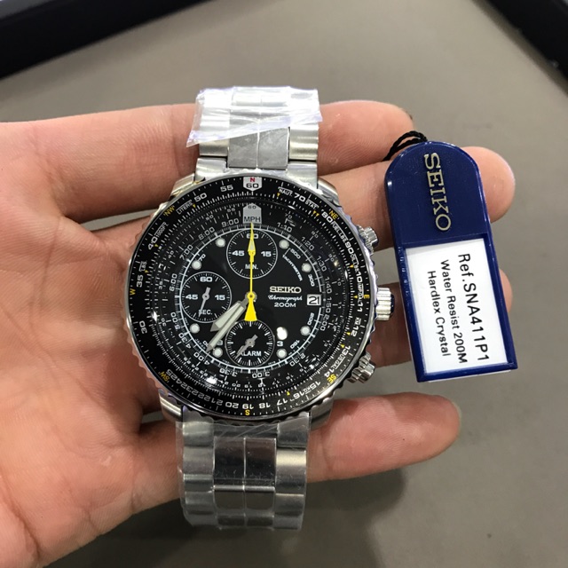 SEIKO DIVERS 200M CHRONOGRAPH WITH ALARM SNA411P1 SNA411 SNA411P