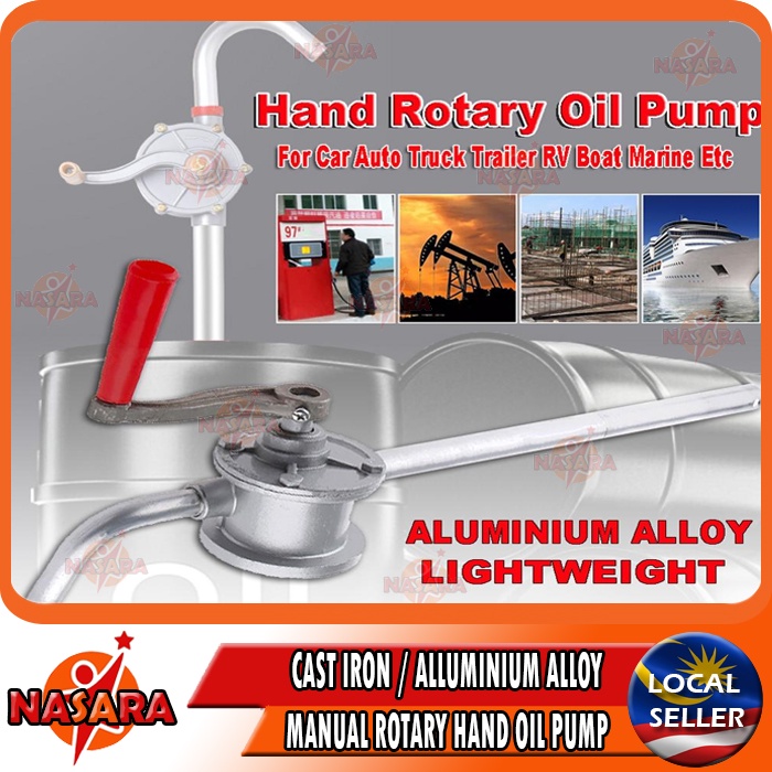 NASARA HAND ROTARY ORIENTAL OIL PUMP SUCTION MANUAL FLUID FUEL DIESEL
