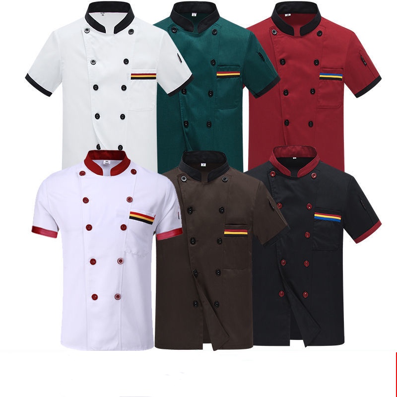 Large size Many colors Short Sleeve Chef Uniform Kitchen Restaurant ...