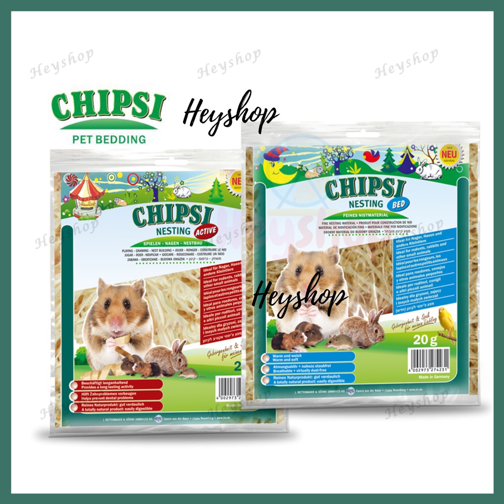 Chipsi Nesting Bed 20g Bedding for Hamster House (100 Dust Free