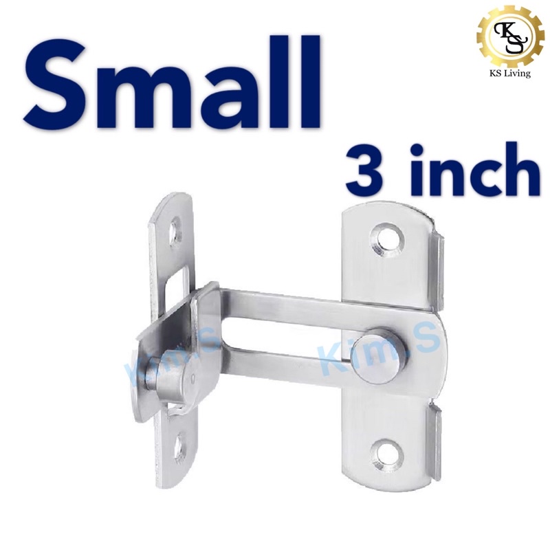 Kim.S 90 ° Stainless Steel Swivel Bolt Door Latch Slug Catch Hasp Lock ...