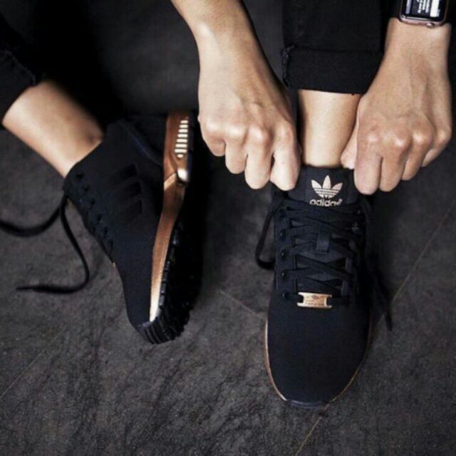 Zx flux black gold malaysia sale