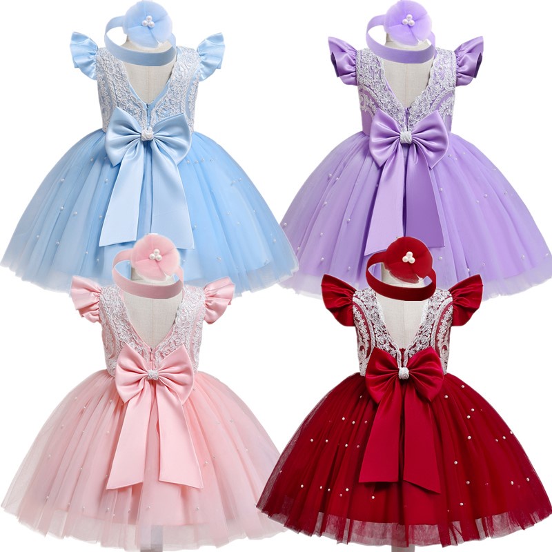15Y Toddler Baby Girl Formal Dresses for Wedding Party Pink Cute Girl