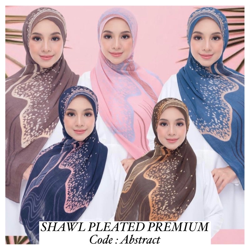 shawl pleated printed