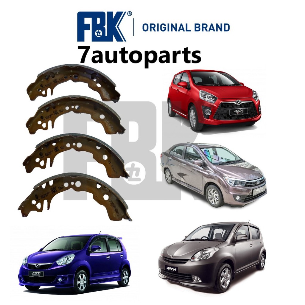 FBK Brake Shoe Rear - Perodua Axia / Bezza / Myvi 1st gen & 2nd Gen ...