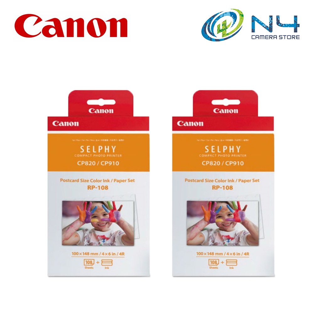 Canon Rp108 Selphy Color Ink Paper Set 108 Sheets Rp 108 Compatible Cp820 Cp910 Cp1000 8274