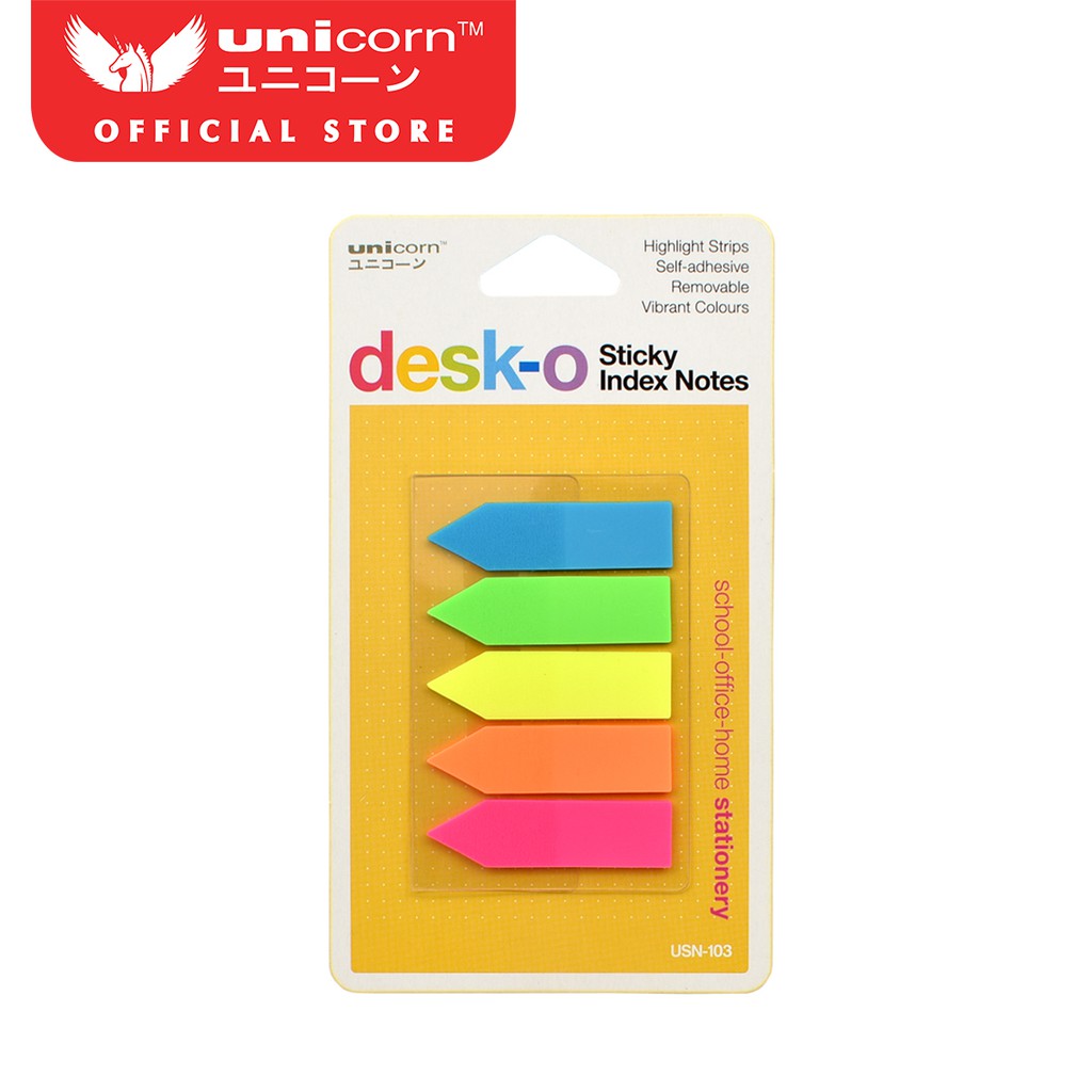 Unicorn Stationery Multi Colour Sticky Stick Index Notes USN-103 ...