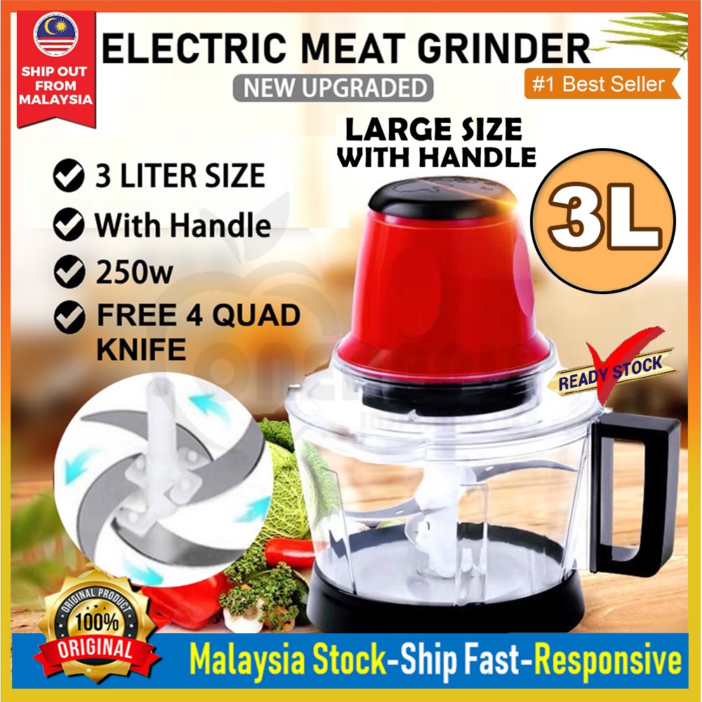 Electric Meat Grinder Mincer Kitchen Food Chopper Processor Machine 250W  4Blades