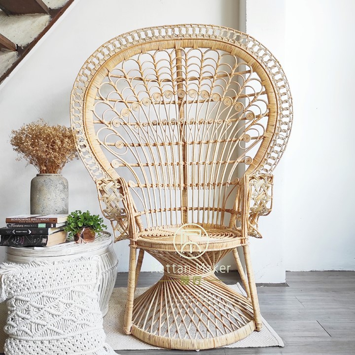 Peacock Chair / Rattan and Wicker / Natural Rattan Weaved / Handcrafted ...
