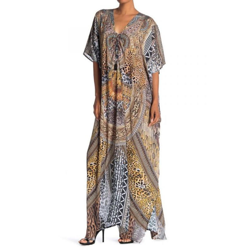 Baju Kelawar Sejuk (Printed Caftan Chiffon) | Shopee Malaysia