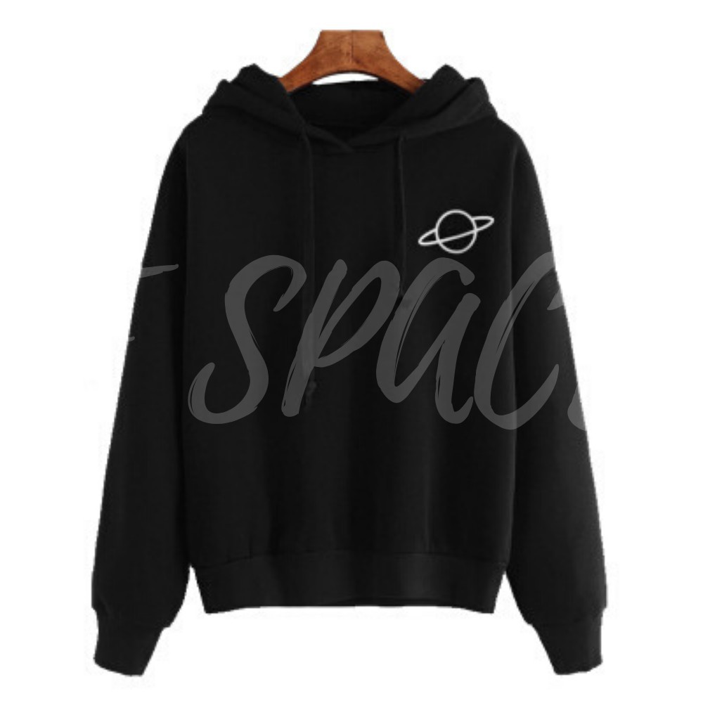 ES 5 Colors Women Long Sleeved Hoodies Exquisite Planet Printed Fashion Pure Color Pullover Loose Sweatshirt Tops Shopee Malaysia