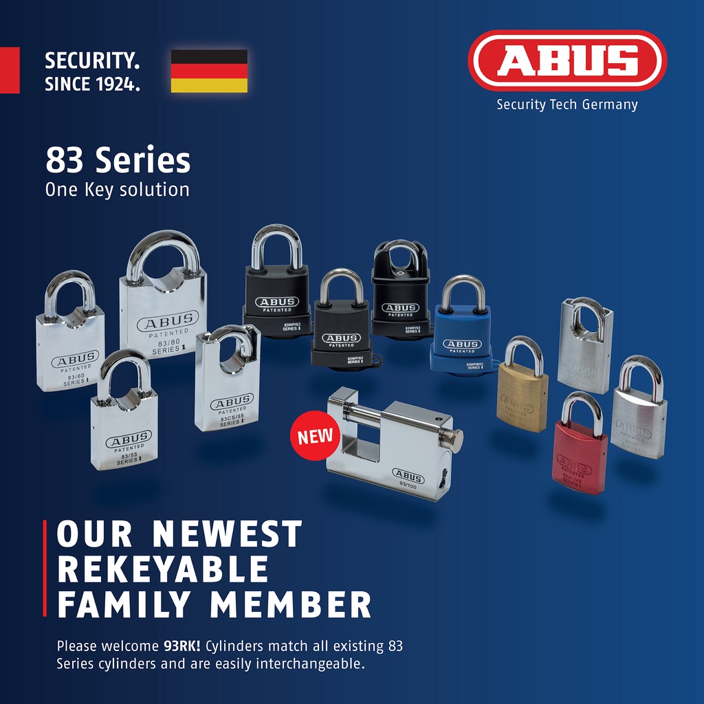 Abus 83CS/45, 83CS/50 #37 Solid Brass & 90RK/50 #37 Titalium Closed ...