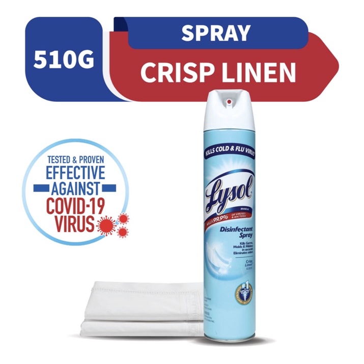 Lysol Disinfectant Spray Crisp Linen (510g) Shopee Malaysia