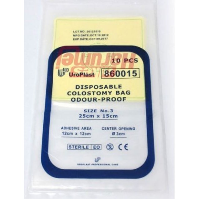 Disposable store colostomy bags