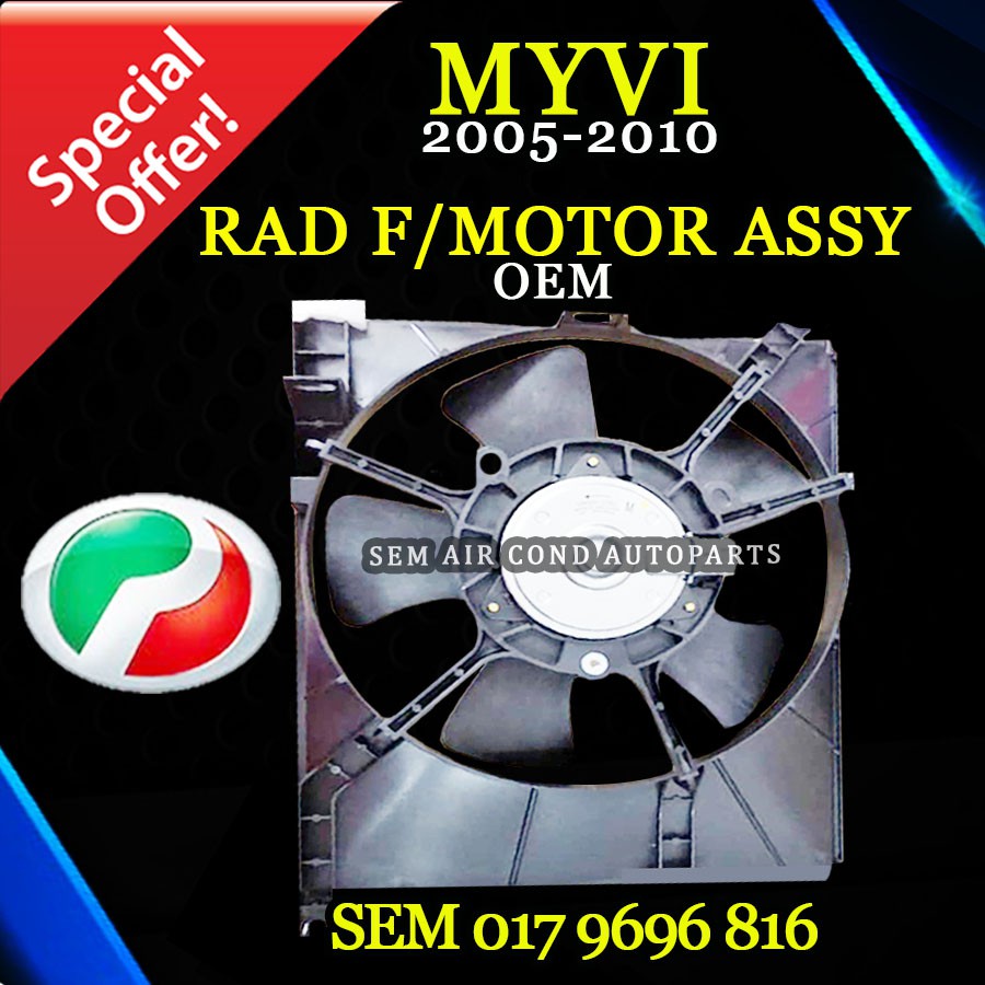 PERODUA MYVI OLD MODEL 2005-2010 YEAR OEM NEW RADIATOR FAN MOTOR ASSY ...