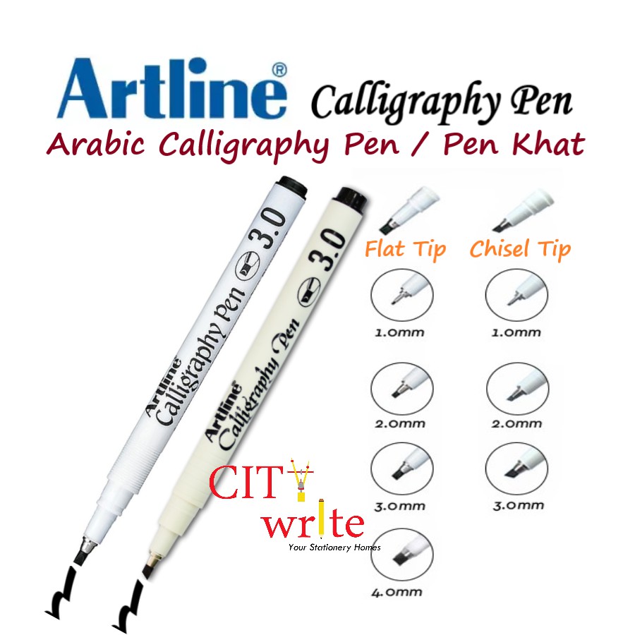 Black Water Based Pigment Ink Art Arabic Handwriting Pen Khat Pen Flat