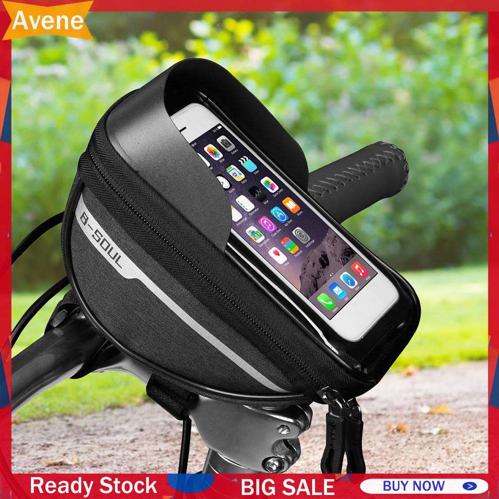 Ready Stock Bicycle Front Frame Touch Screen Waterproof Phone Bag MTB