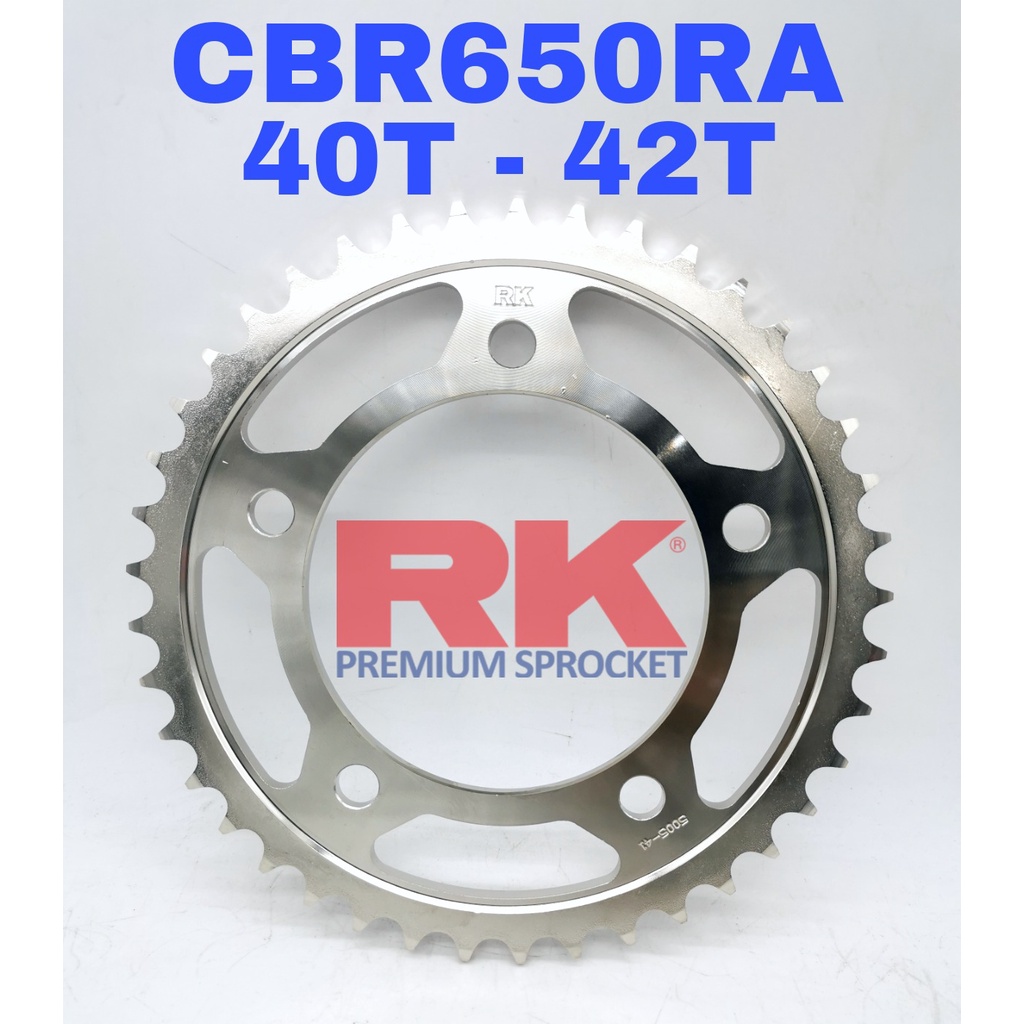 RK Sprocket Set Honda CBR650RA 525 X-Ring Black Gold Chain Rantai Hitam ...