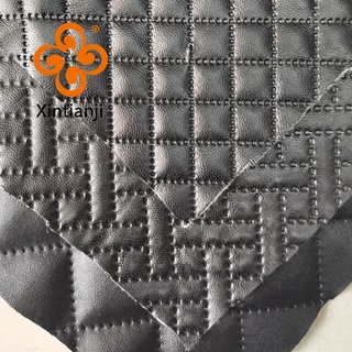 1M Faux Leather Fabric DIY Perforated Embroider Plaid Car Interior Roof  Seat Cushion Material