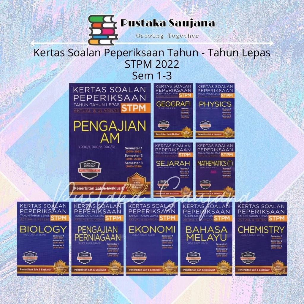 [saujana] Kertas Soalan Peperiksaan Sebenar Tahun Tahun Lepas Stpm