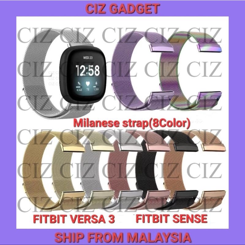 Fitbit Versa 3 /Versa 4/Sense Fitbit Sense Milanese strap(8 colors)(NO ...