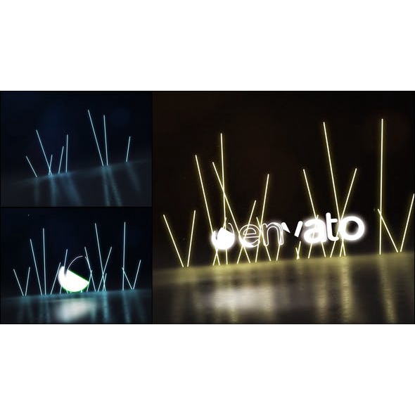 [AE] Neon Light Effect Logo After Effect, Video Template, Effect