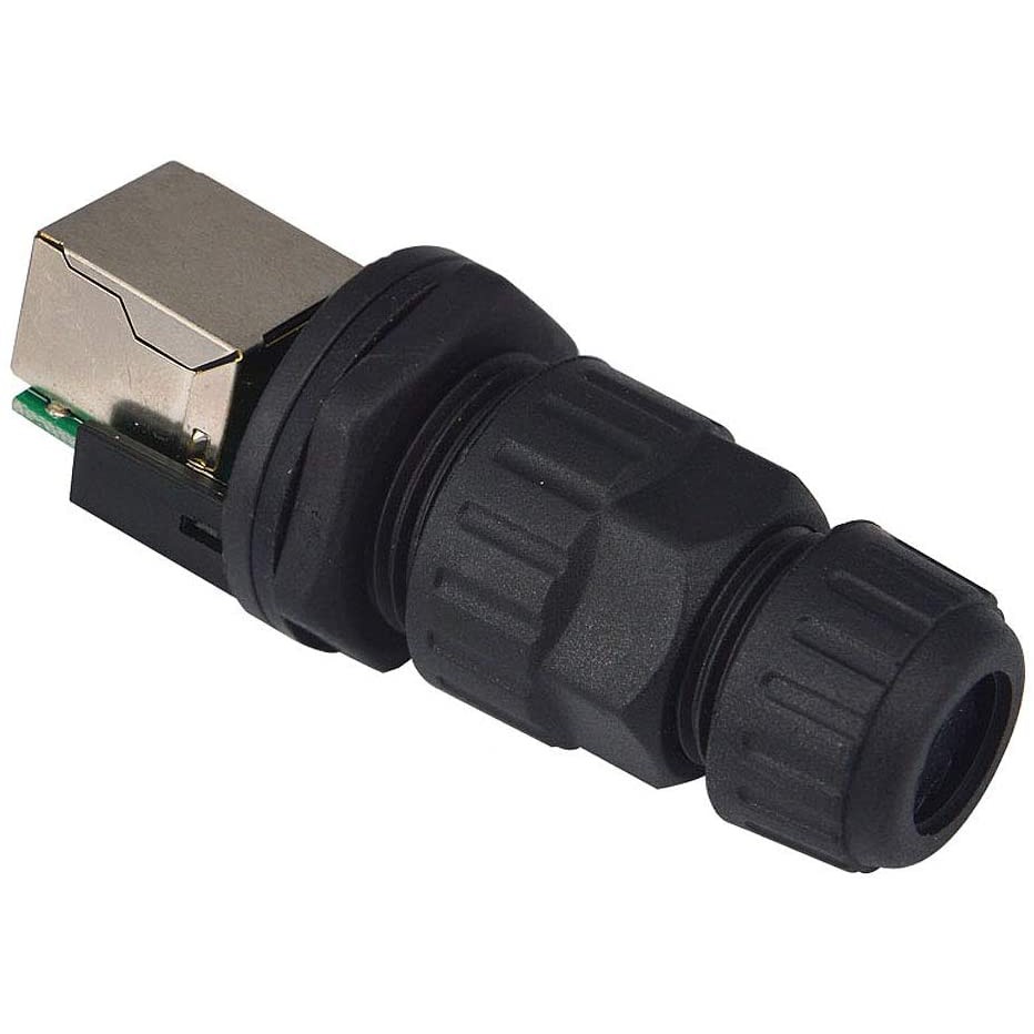 Rj45 Cat6 Panel Mount Ip68 Waterproof Connector M19 Shielded Thru 