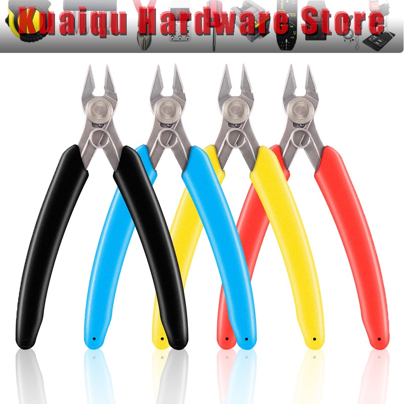 Electrical Cutting Pliers – Jewelry Wire Cable Cutter, Side Snip Flush Pliers (Blue)