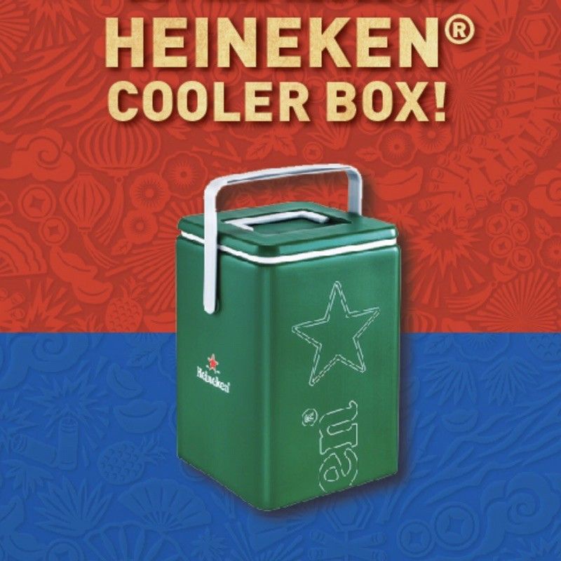 Heineken beer Cooler Box can fit 8 tin storage box Limited Edition ...