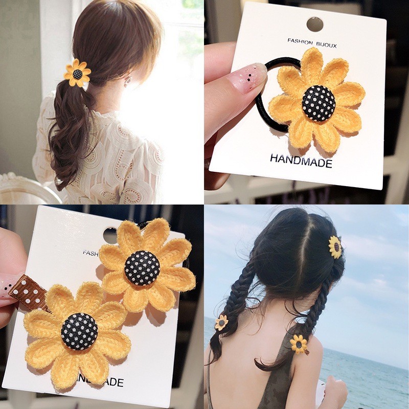 Sun Flower Hair Rope/Hairpin 向日葵🌻发夹/发绳 Shopee Malaysia