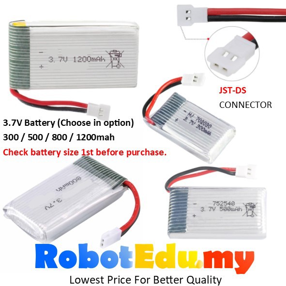 Syma X5C X5C-1 3.7V 25C 300mah 500mah 800mAh 1200mah 1S LiPo Li-Po Battery - RC Car Drone Quadcopter Helicopter MP3